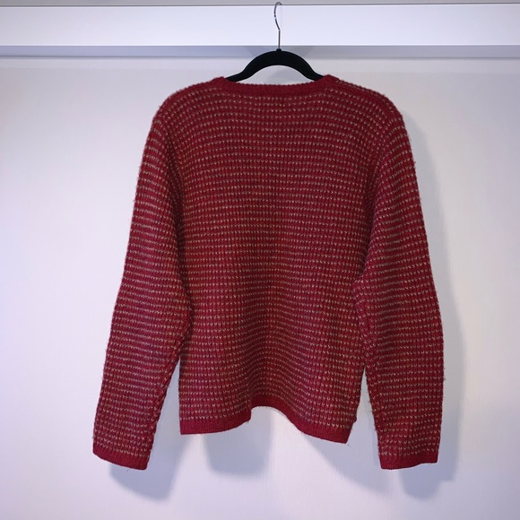 Woolrich Red Knitted Zip Up Sweater Jacket - Picture 5 of 5